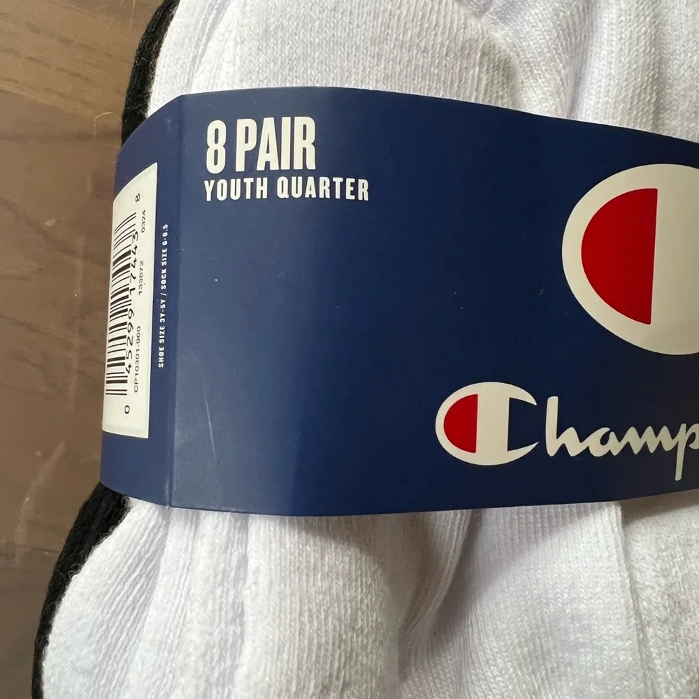 Champion White and Black Kid’s 8 Pairs Socks - NWT
